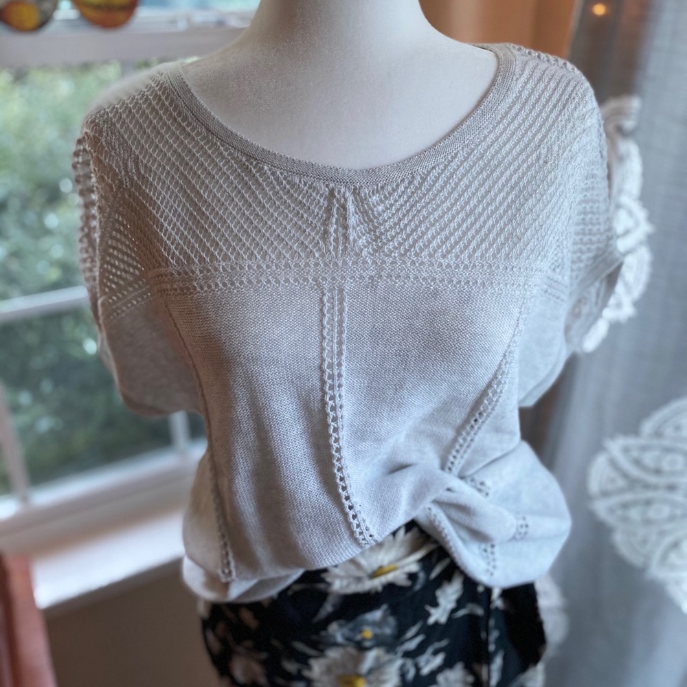 Lightweight grey knitted top - L - Old Navy
